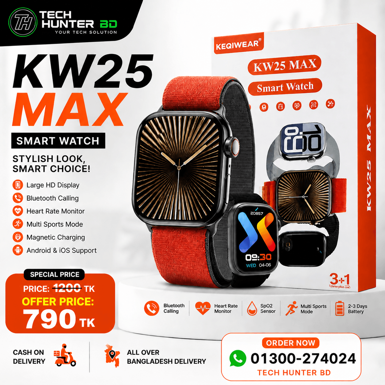 KW25 MAX Smart Watch – Bluetooth Calling & Sports Mode - Image 7